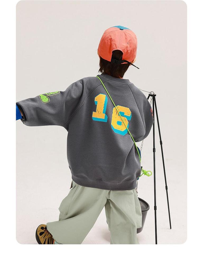 Boys' Autumn 2025 Long Sleeve Casual Sweatshirt