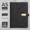 Custom Business Notebook with Metal Buckle and Pen Holder - Personalizable Logo Souvenir