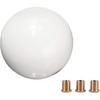 Pursuestar Pure White Round Ball Shift Knob Car Gear Shifter Head Fit Most Manual Automatic Vehicles 5 6 Speed M8 M10 M12