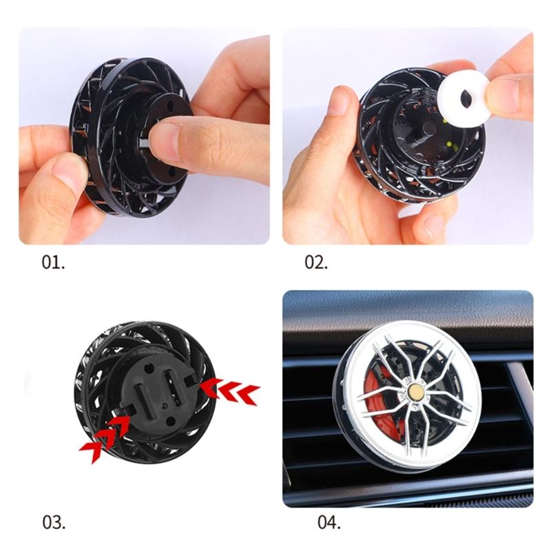 Car Fragrances Vent Clip with Long Service Freshnes ABS Fragrances Dispenser Fashionable Vehicle Vent Perfume Diffuser