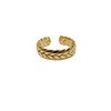 Korean Style Gold Wheat Ear Twist Ring with Trendy Design - 2025 Edition