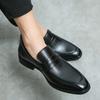 Men Brown Loafers Thick Sole Platform Height Increase Black Classic Business Office Dress Prom Tuxedo Party Shoes