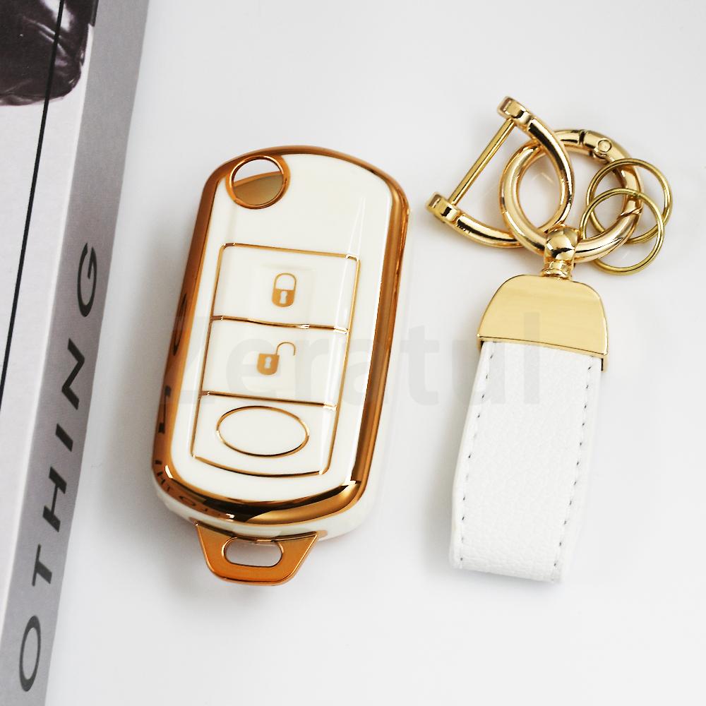 Keyless Protector For Land Rover Range Rover Sport Lr3 Discovery Gold Edge Tpu Auto Shell Fob Holder Accessories