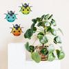 MERRYHAPY 3pcs Wall Wrought Iron Pendant Garden Decor Metal Ladybug Garden Wall Art Lawn Decorations Outdoor Yard Iron Animal Decor Hanging Wall Art