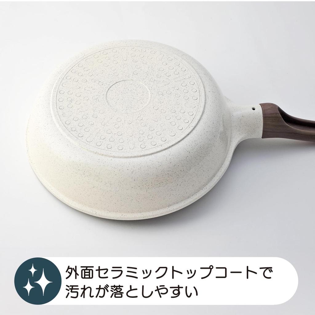 CozyCook Frying Pan Mega Diamond Stone Coating 20cm, IH/Gas Compatible, Lightweight, Non-stick,