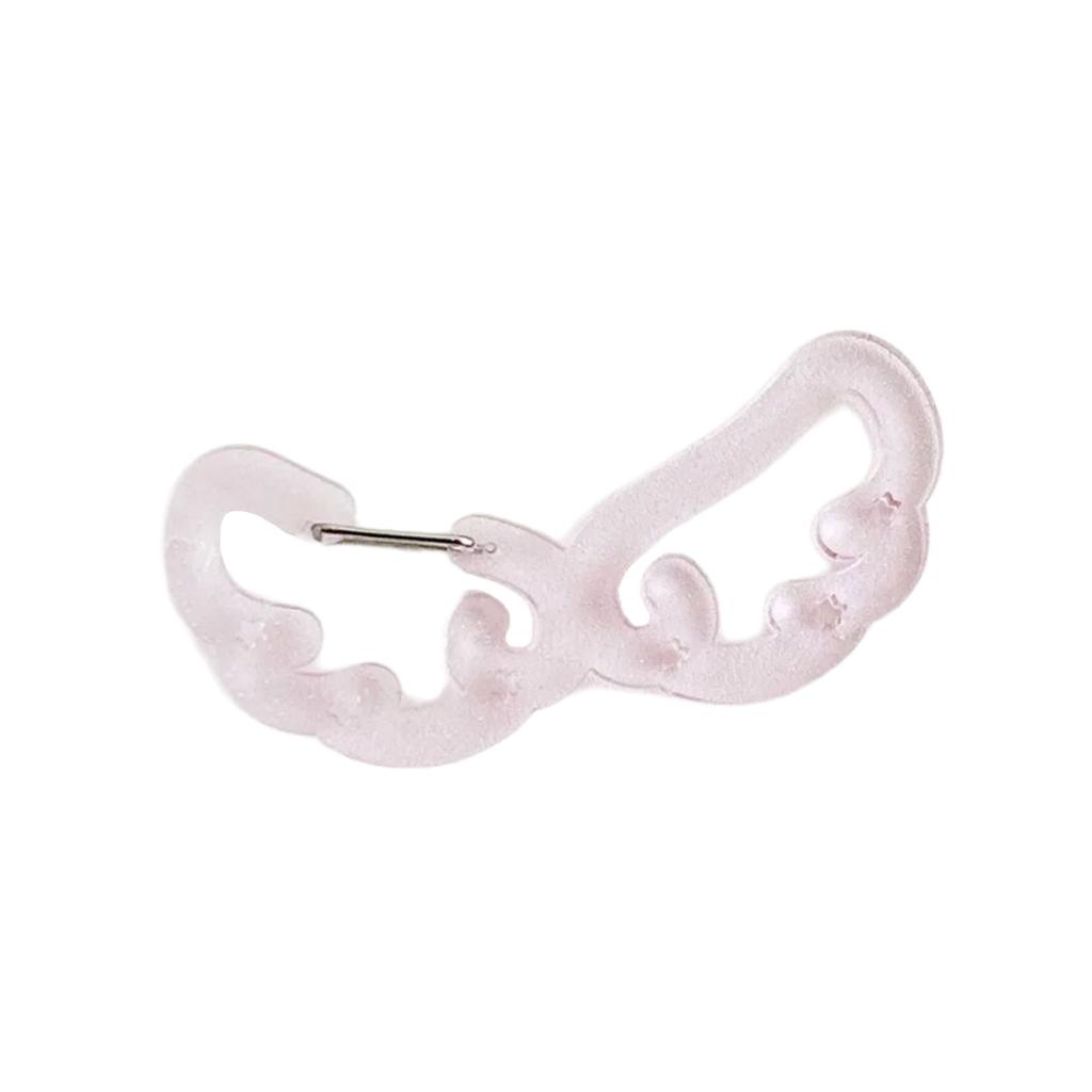 Acrylic Wing/Stars Shape Carabiner Hook Clips Card Holder Keychain Portable Outdoor Keyring Hook Backpack Pendant Gifts