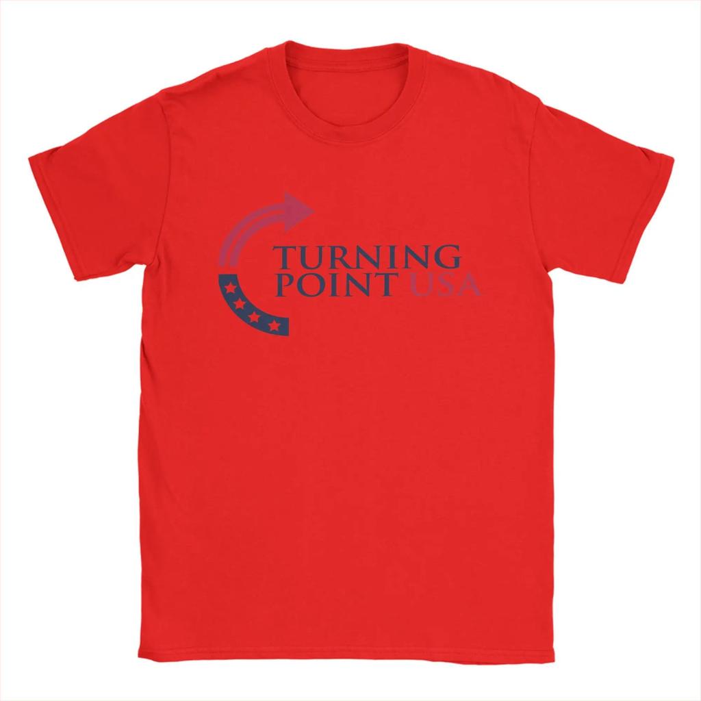 Turning Point USA Charlie Kirk T-Shirt Herren Damen Baumwolle Lustige T-Shirts Rundhals Kurzarm Tops Geschenkidee