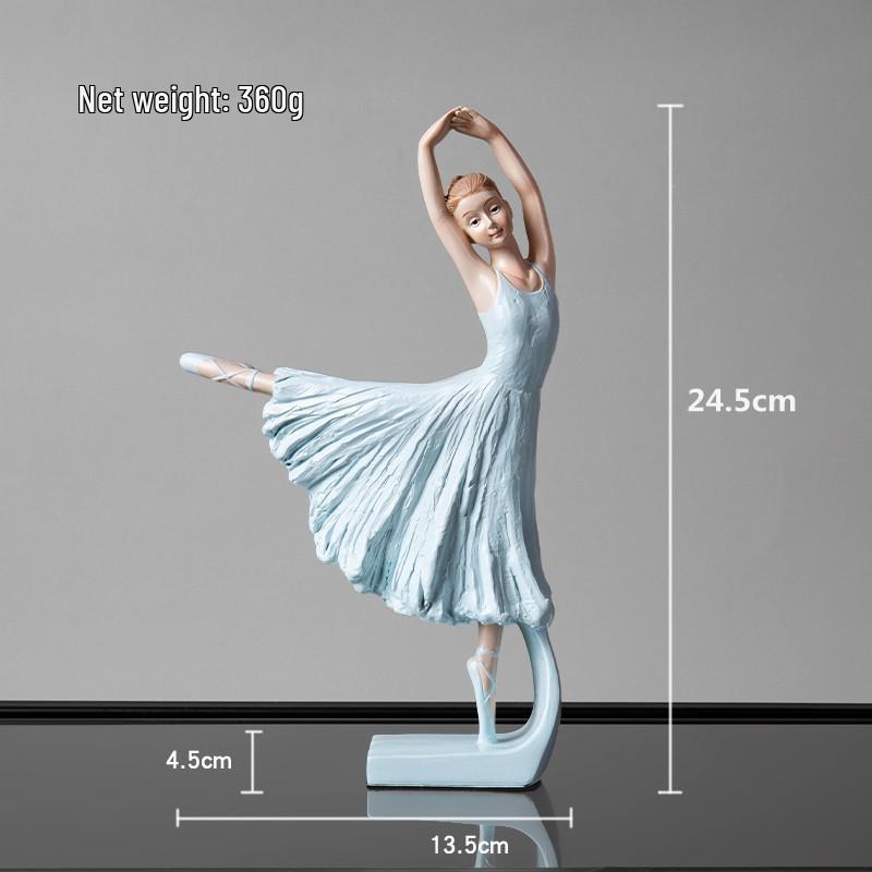 Nordic Ballet Girl Ornament - Creative Dancer Model for Princess Room Decor