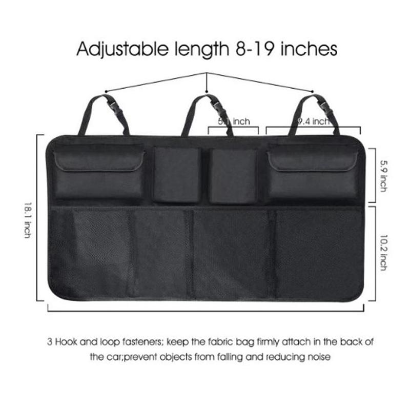 1pc High Capacity Car Trunk Organizer Oxford Backseat Storage Bag Multi-use Automobile Interior Seat Back Organizers