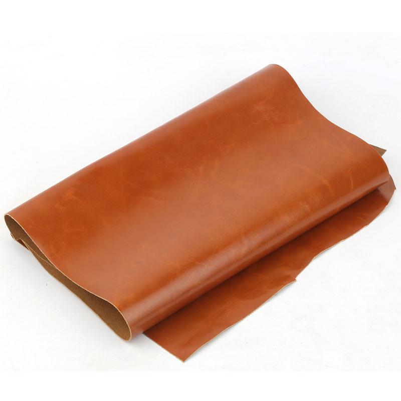 

Yellow-brown 1.0mm thickness ultra-thin waxed leather top grain genuine leather material for sofa, bed head, seat, clothing repa 21x14cm оранжевый