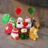 Handmade Solid Wood Animal Figurines: Kitten, Chick, Elephant, Snowman