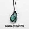 Crystal Jewelry Rough Healing Stones Natural Hand Woven Raw Stone Crystal Pendant Necklace