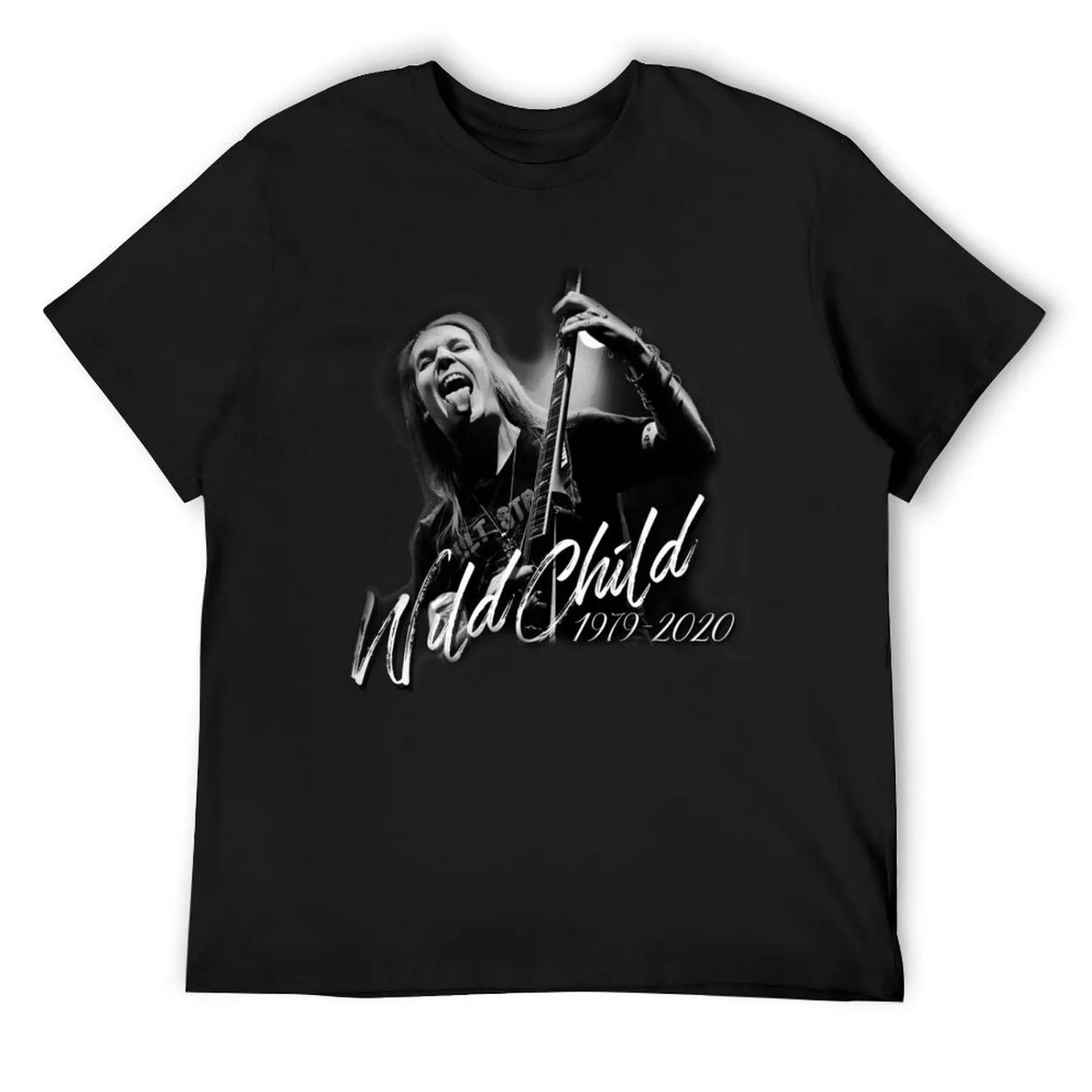 Alexi Laiho Wild Child RIP T-Shirt plus sizes shirts graphic tees t shirt for men S
