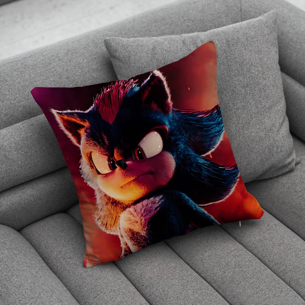 SShadow the HHedgehogS Pillow Case For Home Bedroom Car Office Decoration Living Room Sofa Cushion Cover Suitable