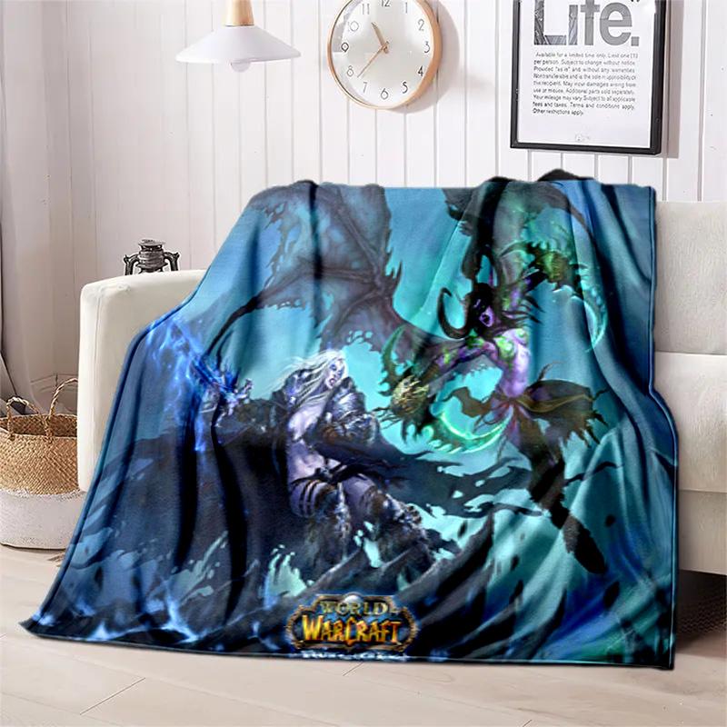 classic game World of Warcraft Frozen Throne blanket Soft and portable four season home bed, sofa blanket, office travel, lunch break, warm blanket Y7
