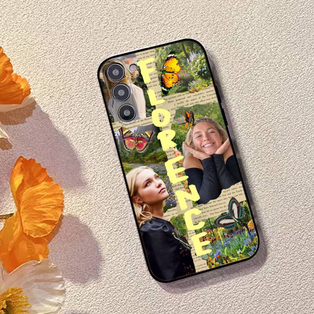 Actress F-Florence Pugh Phone Case For Samsung Galaxy A73,A72,A71,A70,A53,A52,A51,Soft Silicone Black Cover