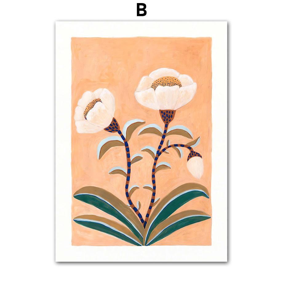 Watercolor Flowers Butterfly Bird Boho Nordic Posters And Prints Nursery Wall Art Canvas Painting Pictures Baby Kids Room Decor