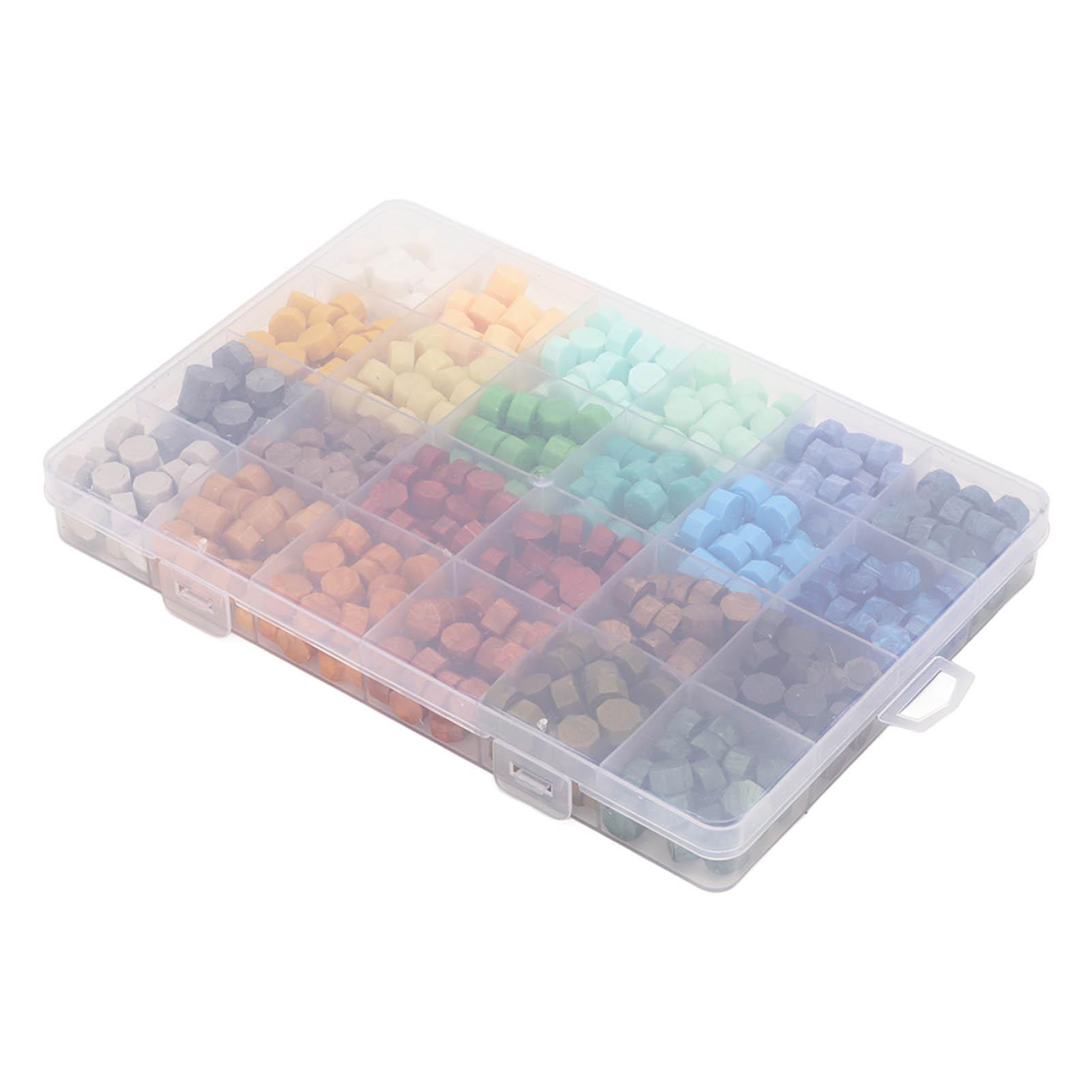 

Sealing Wax Beads 24 Colors Octagonal Exquisite Craft Adhesive Wax Bead for Invitations Envelopes Type 2
