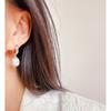 Korean Premium Cold Silver Oval Natural Stone Earrings Simple Versatile Stud Earrings Silver Needle 500