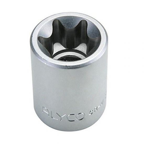 Alyco 192296 Inbus-Einsatz 1/2" Torx Weiblich – 38 Mm Länge, Chrom-Vanadium, Matt Verchromt