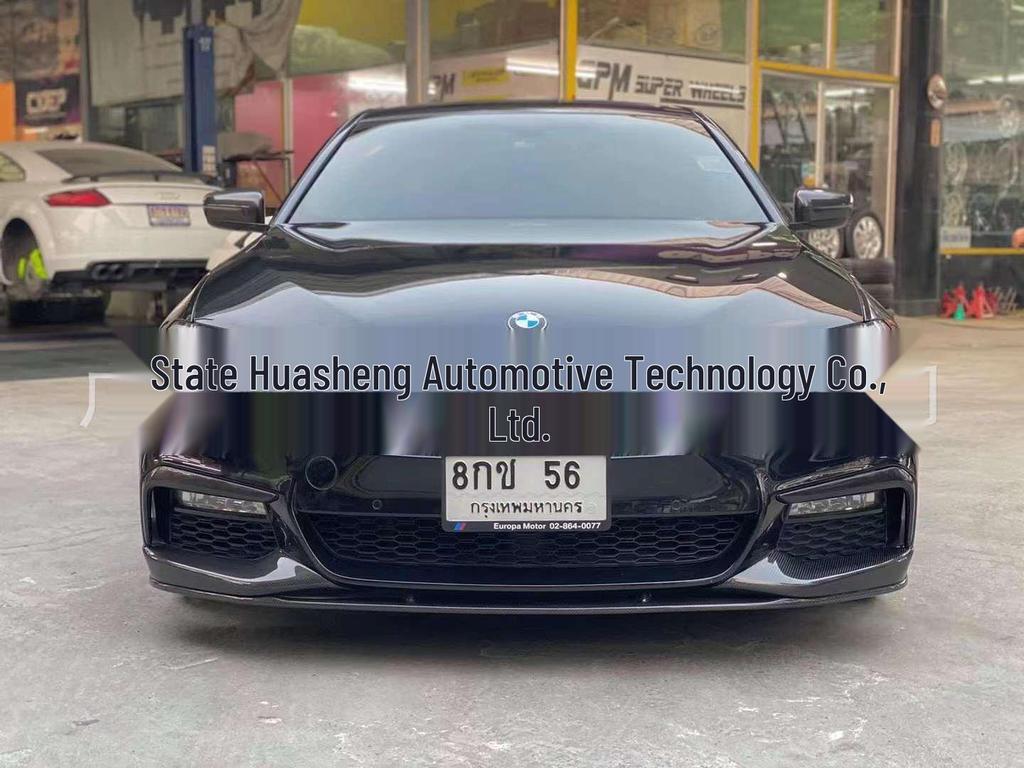 BMW 5 Series G30 MP Style Carbon Fiber Dual Rear and Front Lip Spoiler