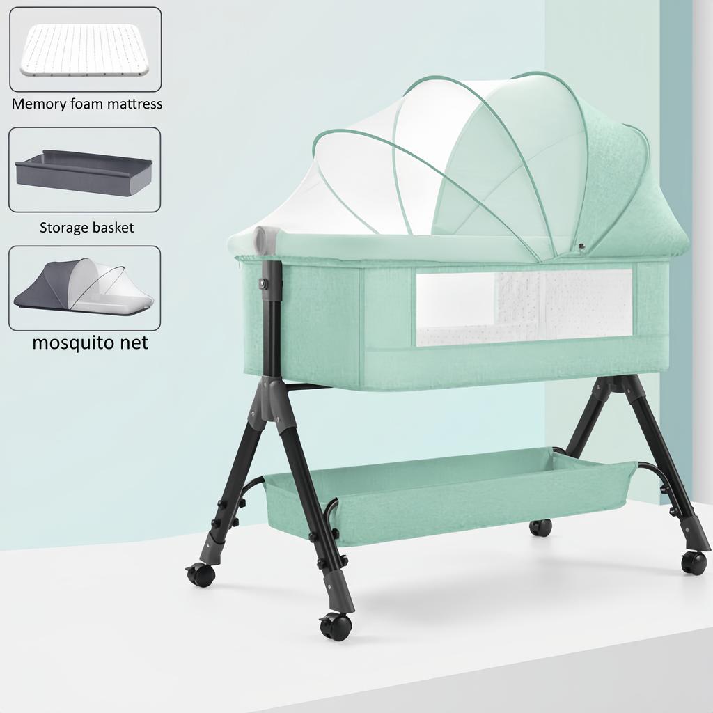 Baby Bedside Bed Newborn Bed Spliced Large Baby Crib Children's Bed Multifunctional Movable Foldable