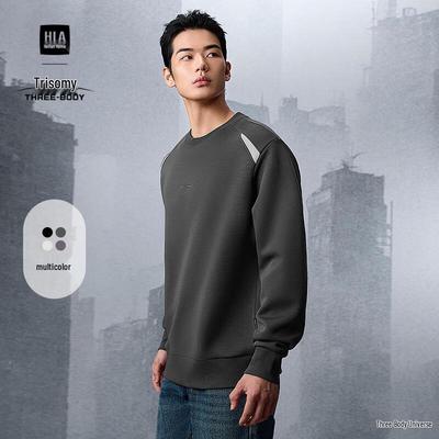 HLA Three-Body Collaboration Men's Patchwork Round Neck Sweatshirt