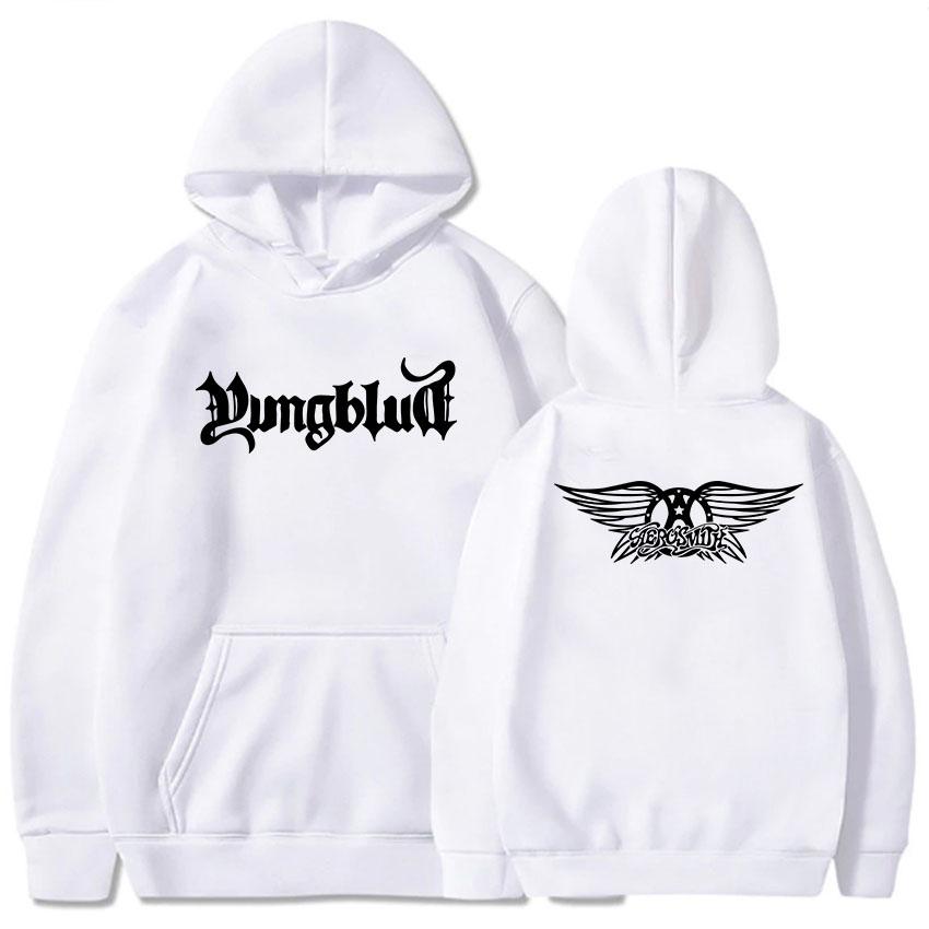 Aerosmith YUNGBLUD Ještě jednou Mikiny Fleece Zima Dlouhý rukáv Pánské Mikiny S kapucí Módní Pánské Dámské Oblečení