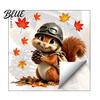 Easy to Apply Raccoon Animal Fall Stickers Window Glass Decals Cute Squirrel Decal Maple Leaf Outdoor Art Clings Autumn