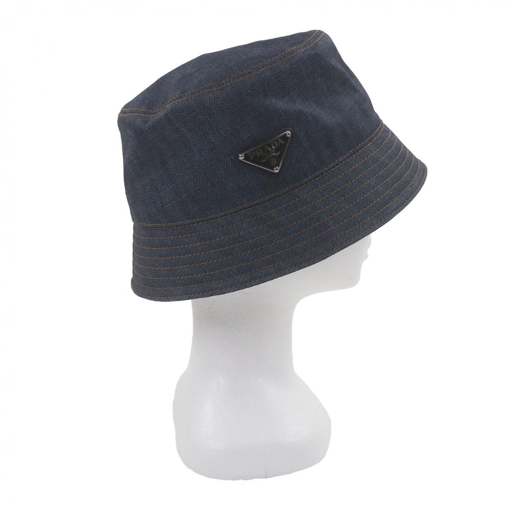 Pristine PRADA hat Indigo cotton mens XL 2HC137 Used