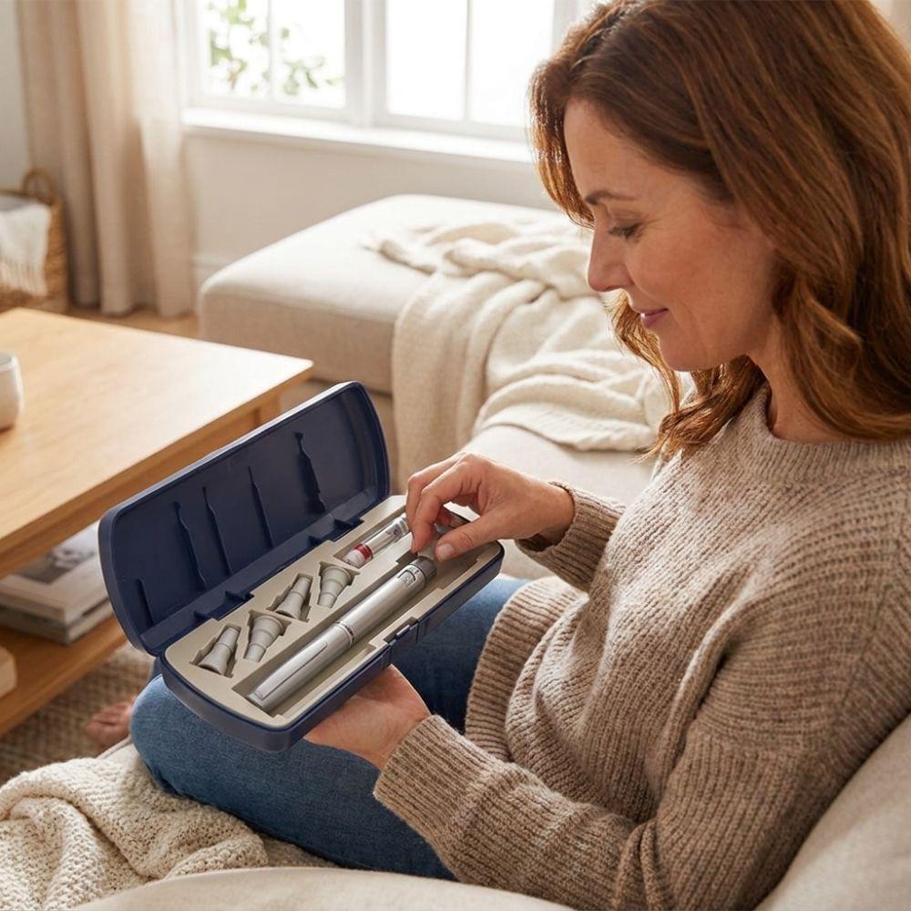 Universal Insulin Pen Storage Box Multi Grid Wear-resistant Insulin Injection Pen Case Dust-Proof Hard Shell Pen Protective Box