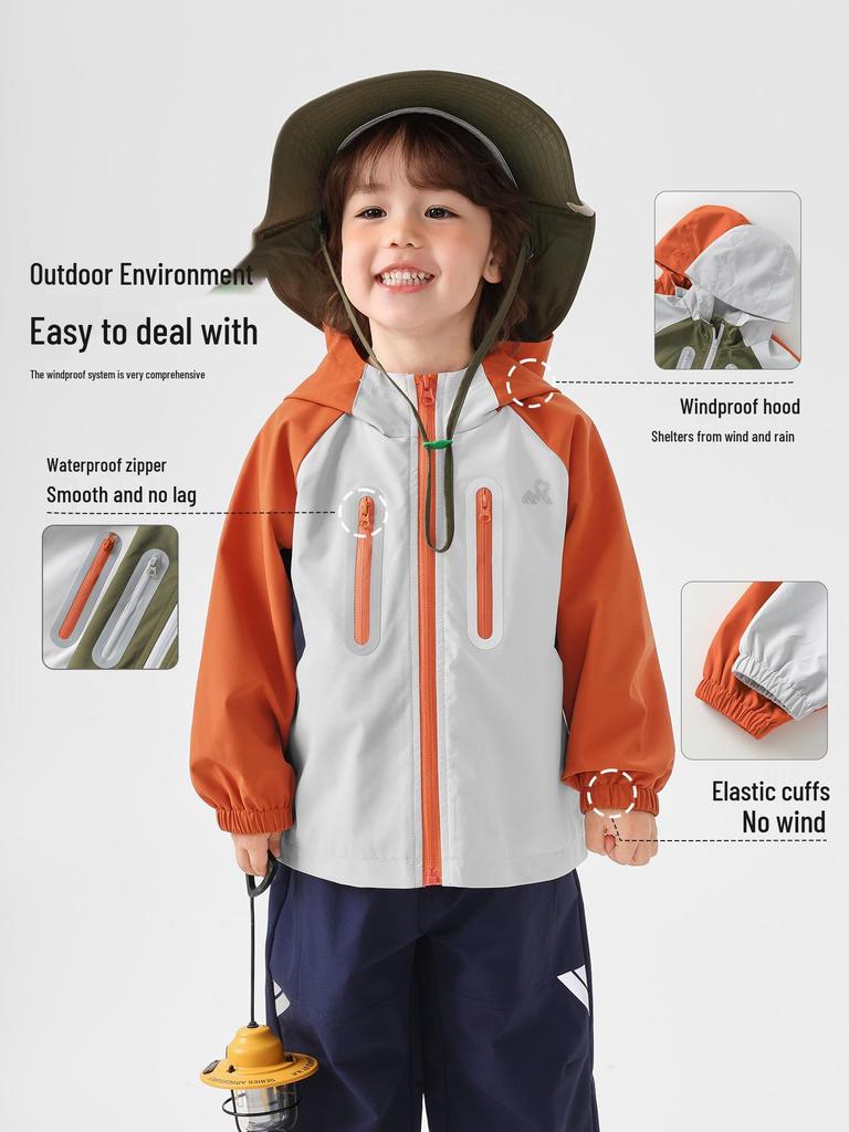 European Kids' Water-Repellent Hooded Jacket - 2026 Spring/Autumn Collection