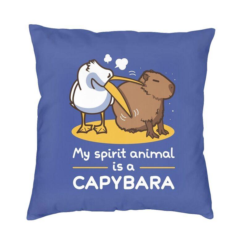 Capybara Cushion Cover Two Side Printing Floor Pillow Case for Living Room Fashion Pillowcase Home Decorative