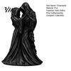 Collectible Gothic Gift Faceless Lovers Figurine, Dark Ghost Couple Sculpture, Mysterious Detailed Craft Desktop Ornament for Shelf Mantel Table Home