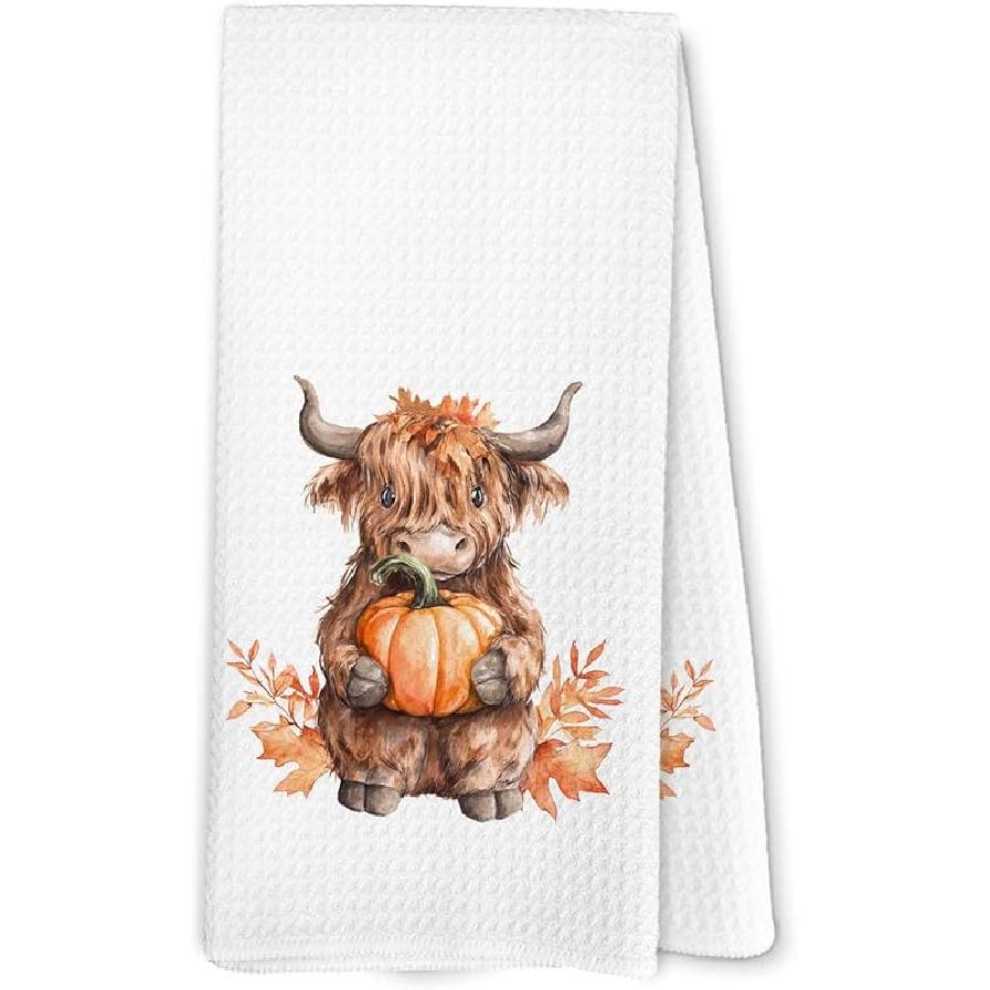 Shih Tzu Gifts Fall Kitchen Towels, Pumpkin Dog Decor Dish Towel for Kitchen, Gifts for Dog Lovers, Life is Better with A Shih Tzu Halloween Autumn
