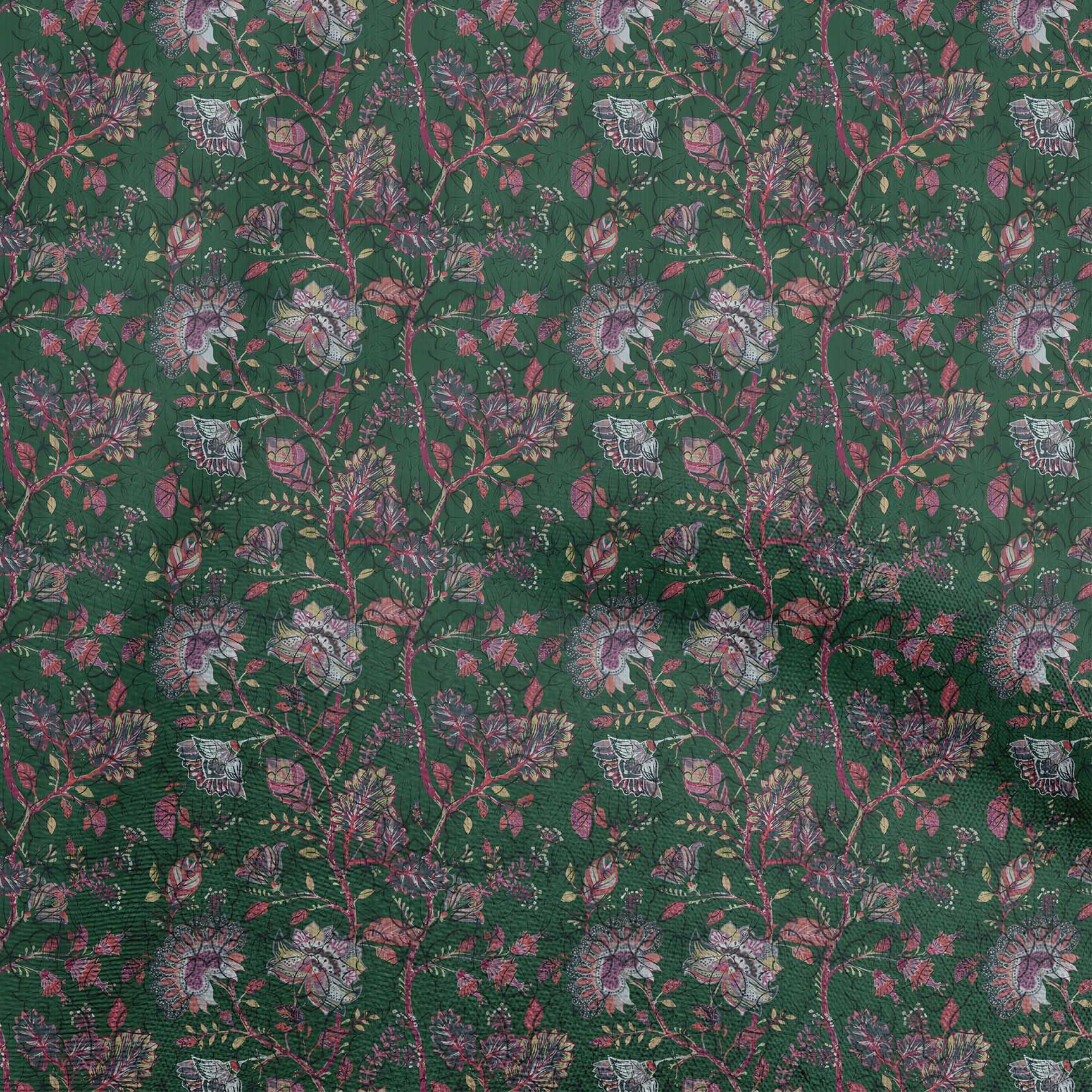 

oneOone Cotton Flex Темно-сіра тканина Batik Quilting Material Print Швейна тканина у дворі 40 дюймів 42 Inch Wide - Viscose Chiffon зелений