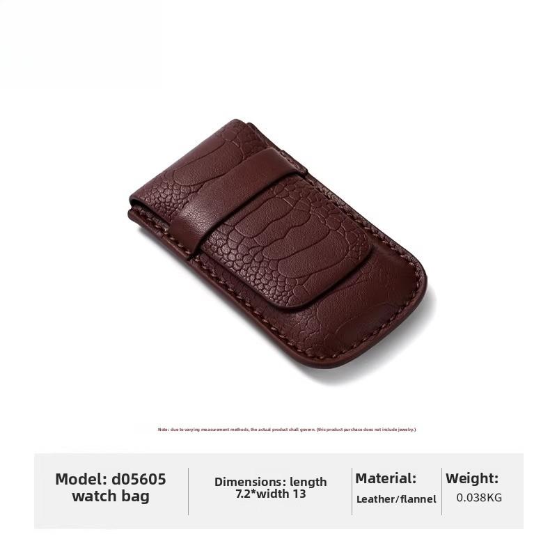 Luxury Fashion Watch Storage Box PU Leather Watch Pouch Portable Travel Watch Bag