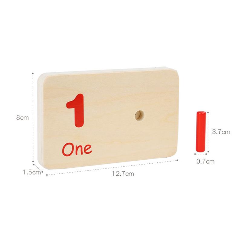 Holz-Zuordnungsstäbchenspiel Mathe 1-10 Zahlenkognition Farbzuordnungsbrett Lernspielzeug Mathe Farb-Lern-Lernhilfen