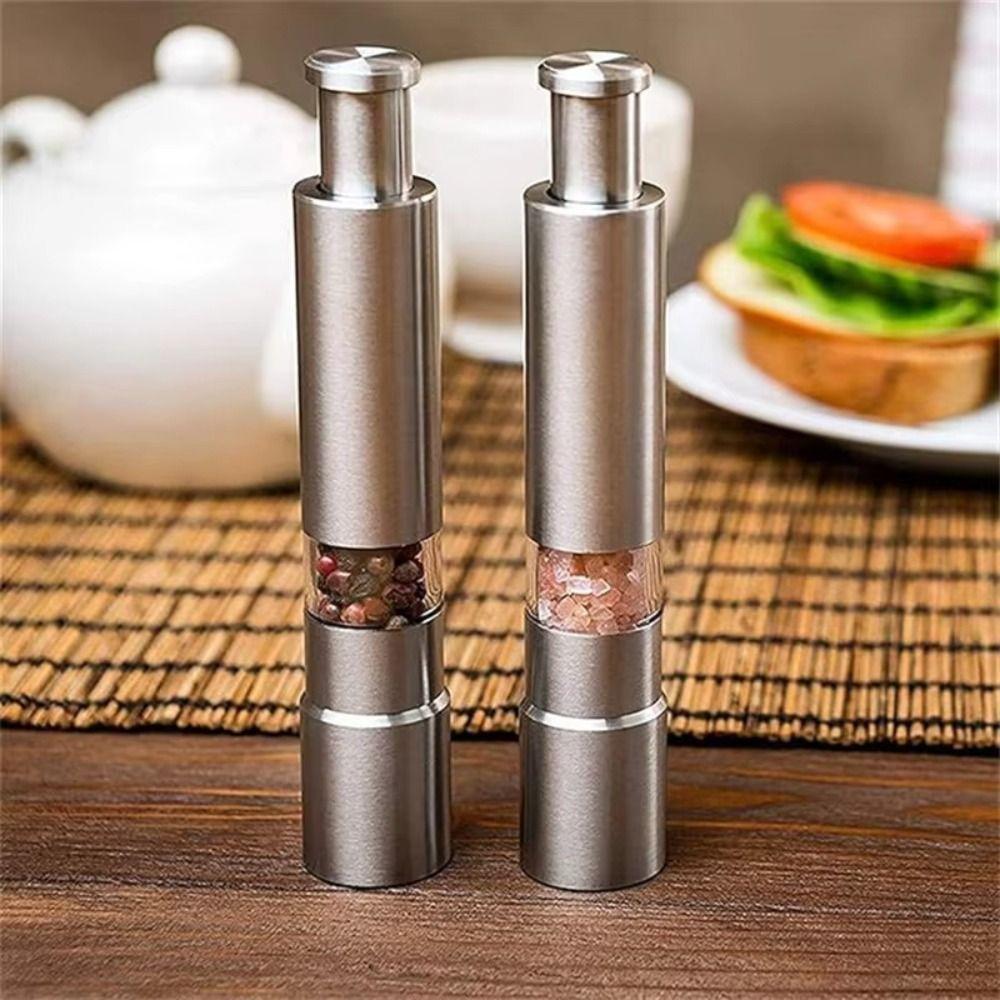 Thumb Push Button Salt Grinder Hand Operation Thumb Push Grinder Spice Grinder Household Use