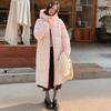 Winter Hooded Long Coat Thickened Loose Cotton Jacket for Women Students Knee Length Warm Outwear