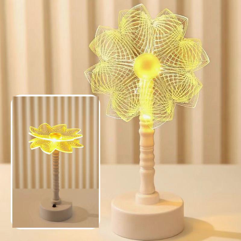 Creative Floral LED Acrylic Desk Lamp - Luxurious Decorative Night Light