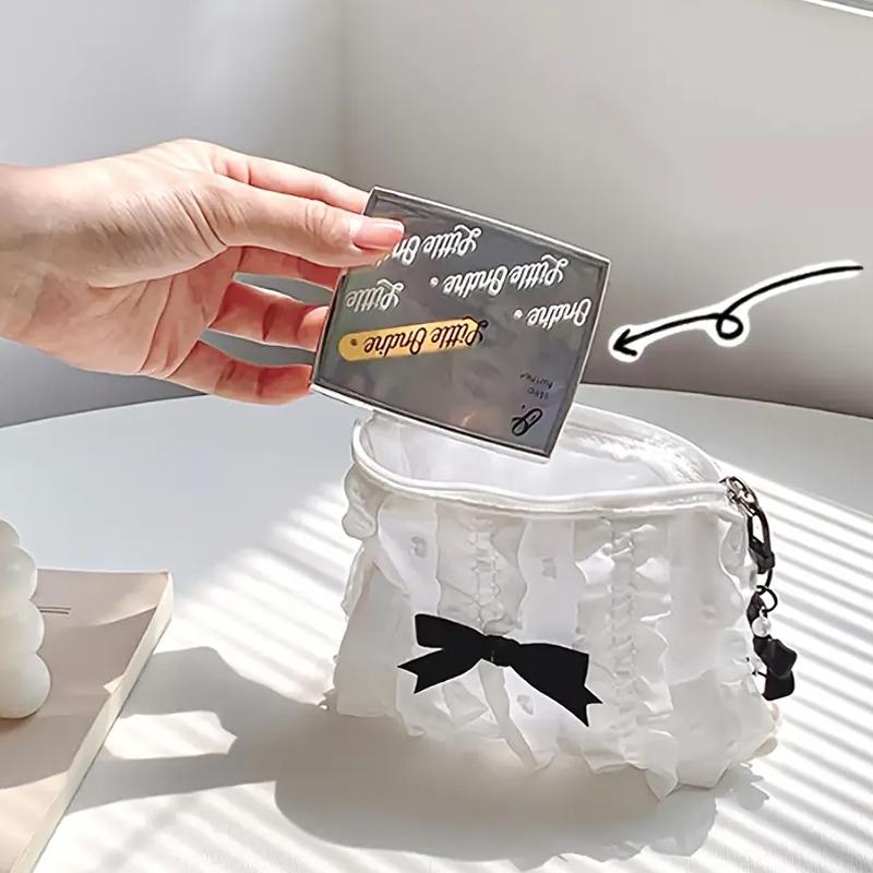 1Pc Lace Bow Storage Bag Travel Makeup Bag Professional Makeup Artist Use Storage Bag Home Storage Multi-Color