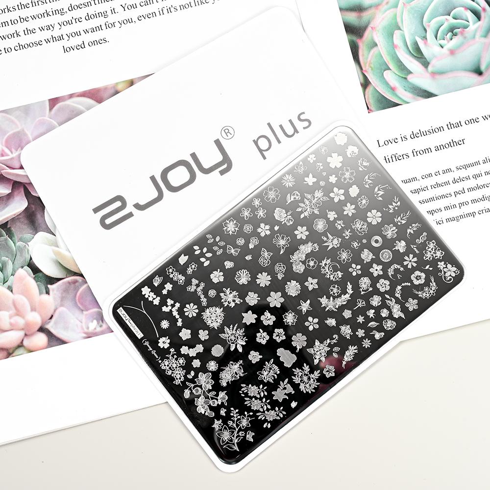 Destičky na ražení nehtů Zimní linky svetru s pruhovaným vzorem Šablony na nehty DIY geometrický kostkovaný design nehtová deska Obrázek Decoratio