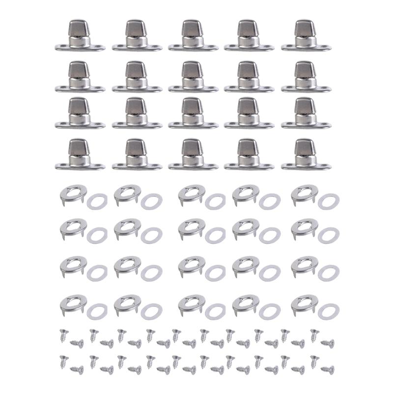 20Pieces Multipurpose Twist Lock Fasteners and Mounting Screws Set Convenient for Marine and Wood Applications 1