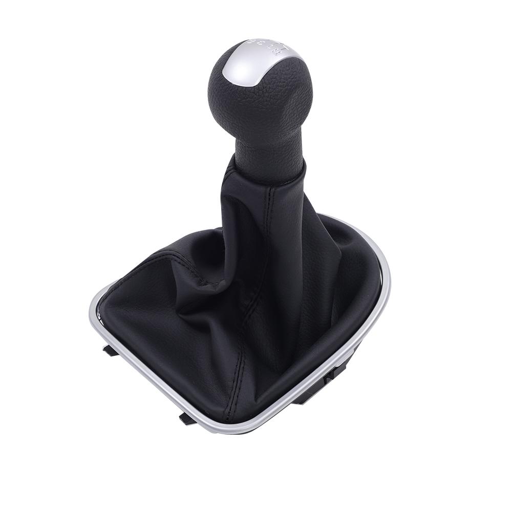 5/6 Speed Manual Leather MT Gear Shift Knob Gaiter Boot Cover Frame Base for Seat Altea Leon II 2 Toledo III 3 Car Accessories