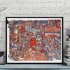 DIY Hong Kong Street Scene Digital Oil Painting - Hand-Painted Landscape for Coloring and Relaxation