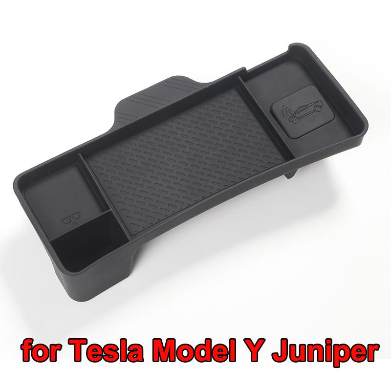 For Tesla Model Y L 2026 2025 Dashboard Storage Tray YL Tissue Box Glasses Holder Rear Screen Organizer Model Y Juniper Gadget