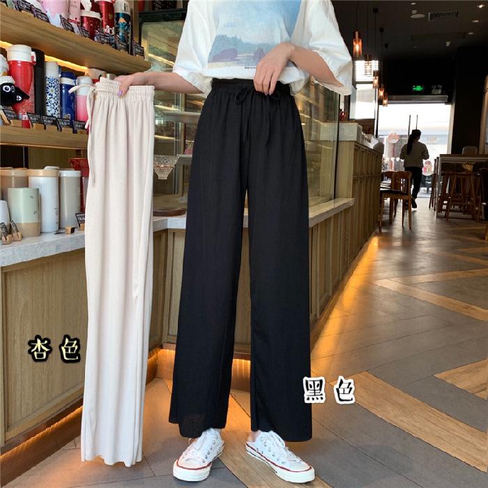 1116 spring and summer Korean version loose casual pants women's straight nine-point wide-leg pants high-waisted sweatpants