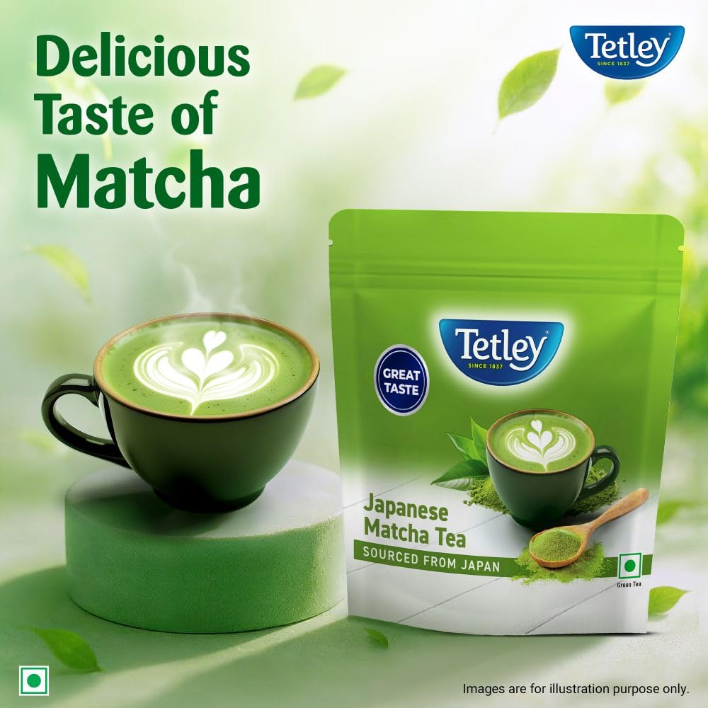 Tetley Japanese Matcha Green Tea Powder 50g Pure Authentic Premium From Japan For Hot Or Cold Drinks Smooth Taste Lattes Smoothies And Recipes