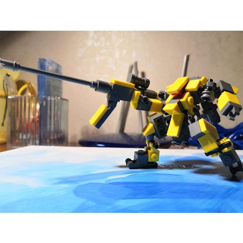 Mecha Robots Granular Building Blocks Kids Toys For Children 7cm Figure Assembling Bricks Toy Funny Machine Dolls Juguetes